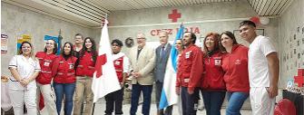 Imagen del personal del equipo de Cruz Roja